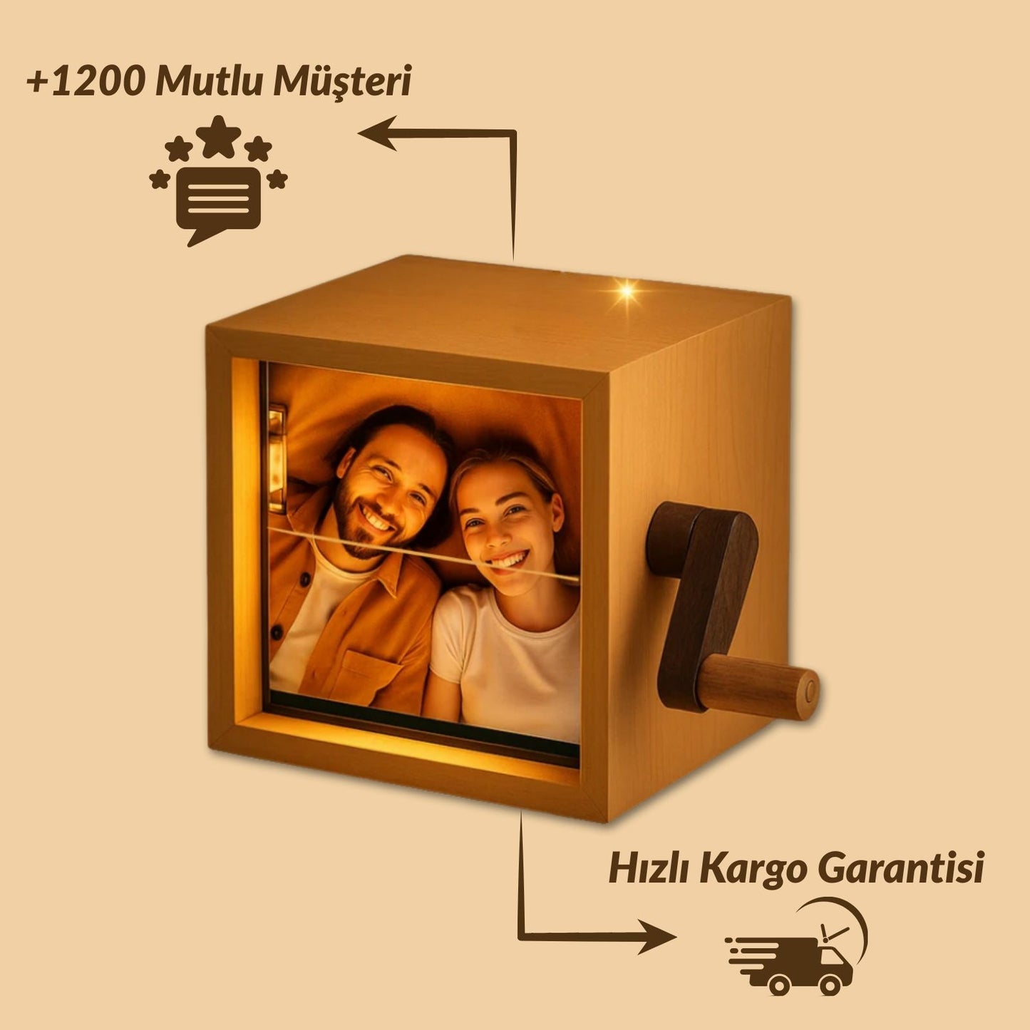 Işıklı Fotoğraf Kutusu (Kişiye Özel Üretim)
